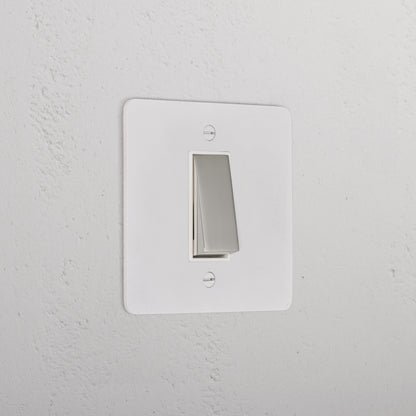 Rynx | 1G Two Way Rocker Switch - Malbar Polished Zinc White