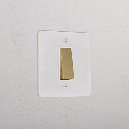 Rynx | 1G Two Way Rocker Switch - Malbar Antique Brass White