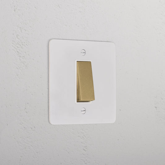 Rynx | 1G Two Way Rocker Switch - Malbar Antique Brass White