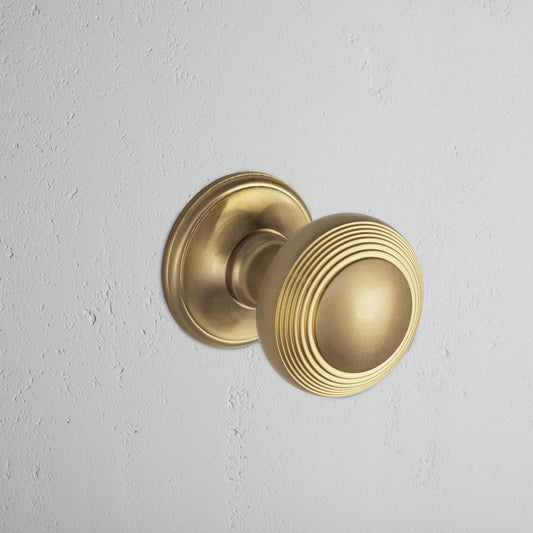 Rynx | Poplar Fast Door Handle - Antique Brass