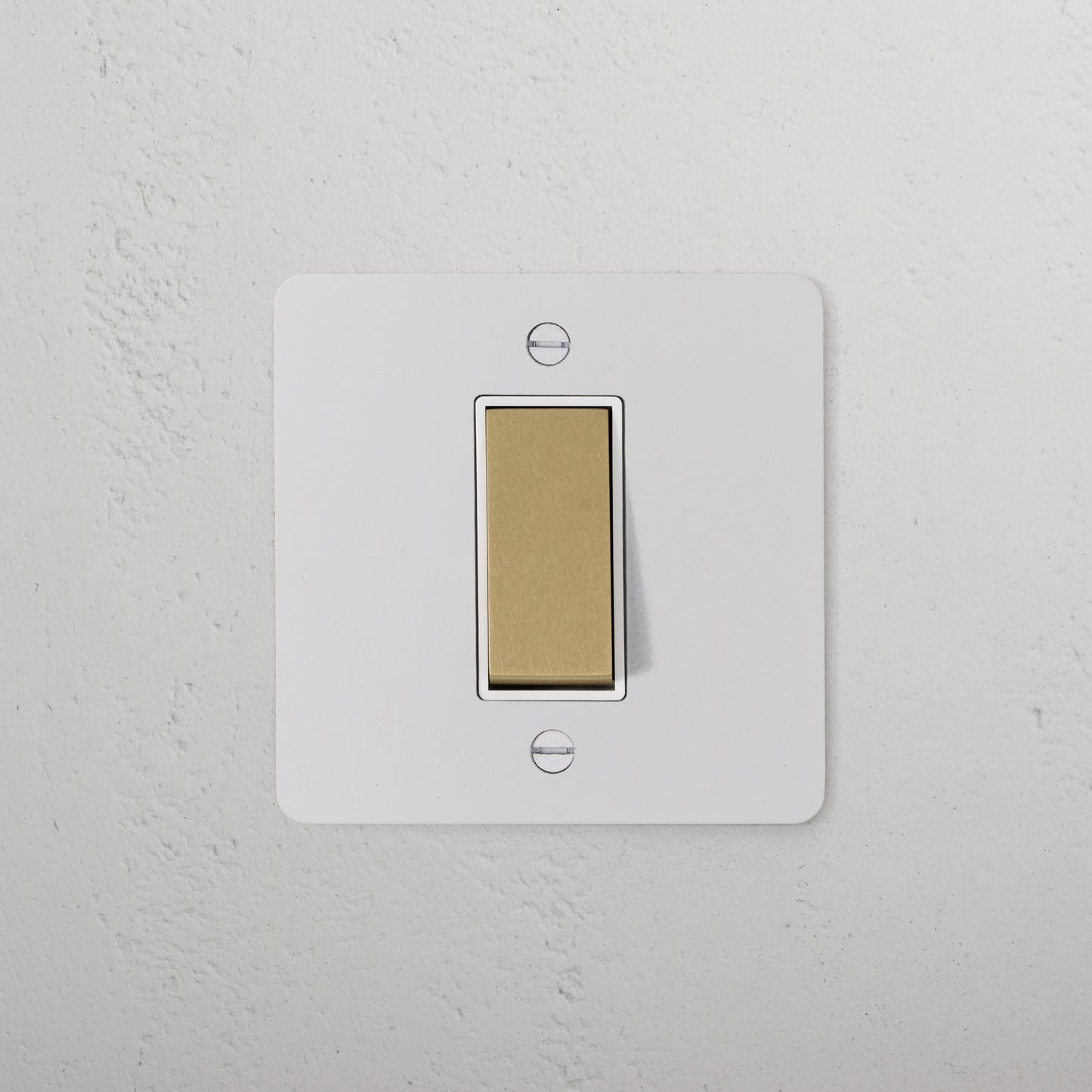 Rynx | 1G Two Way Rocker Switch - Malbar Antique Brass White
