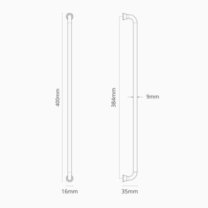 Rynx | Sycamore Furniture Handle 384mm - Polished Nickel
