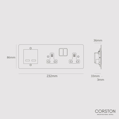 Rynx | Double Socket + USB A+C Fast Charging - Malbar White
