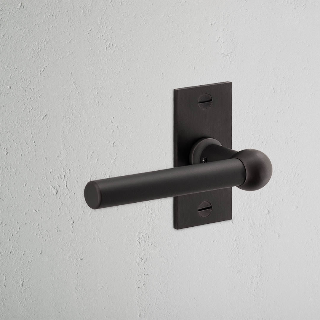 Rynx | Harper Short Plate Fixed Door Handle - Bronze