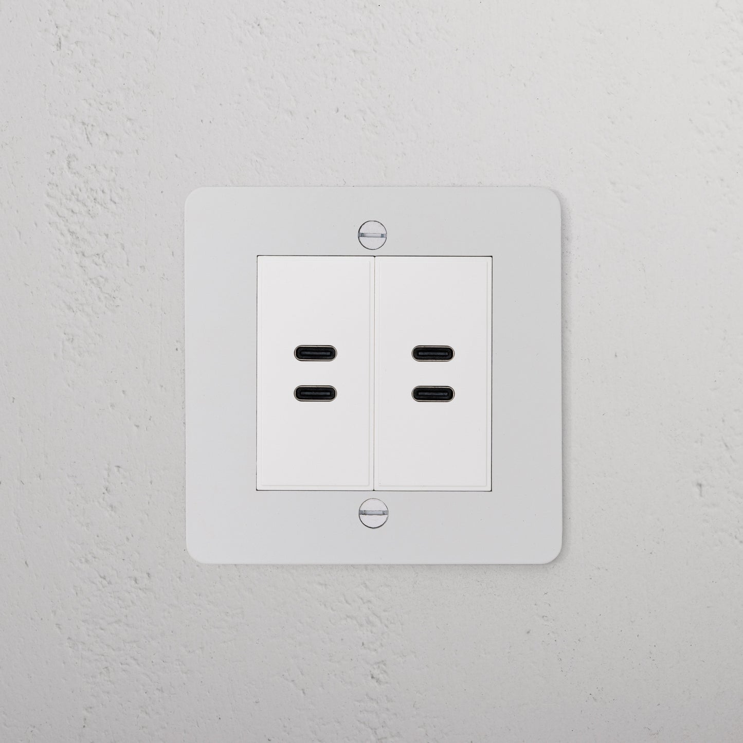 Rynx | 2x USB C+C Socket - Malbar White