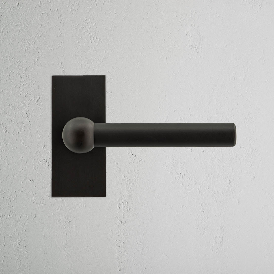 Rynx | Harper Short Plate Fixed Door Handle - Bronze