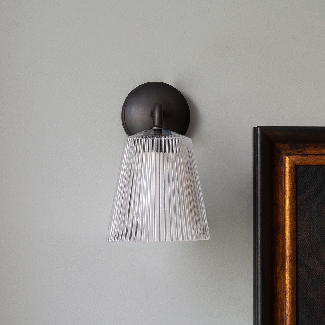 Rynx | Richmond Small Wall Lamp Ribbed Glass - Bronze