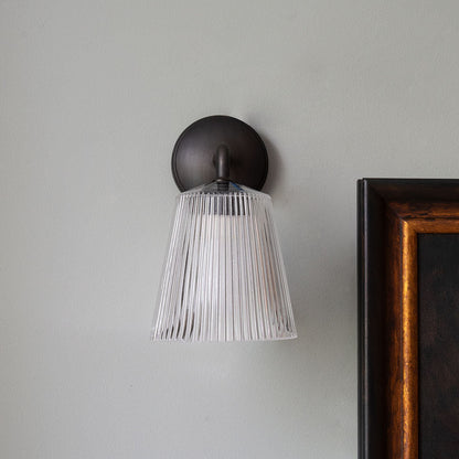 Rynx | Richmond Small Wall Lamp Ribbed Glass - Bronze
