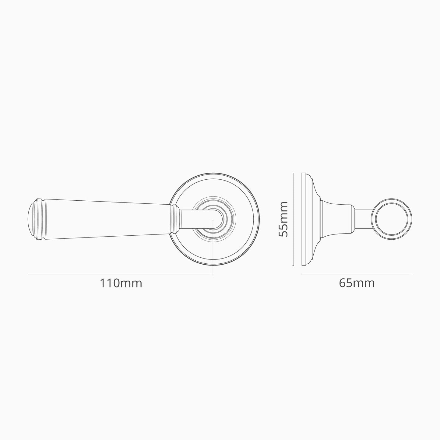 Rynx | Digby Origin Door Handle - Antique Brass