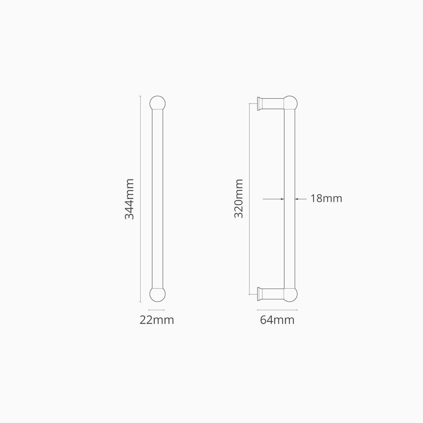 Rynx | Harper Simple Pull Beard Handle 320mm - Antique Brass