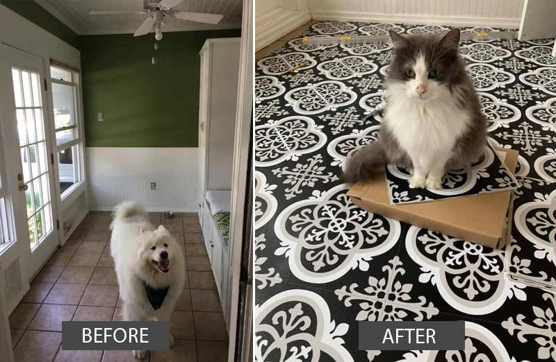 Rynx | Curlicue Peel and Stick Floor Tile