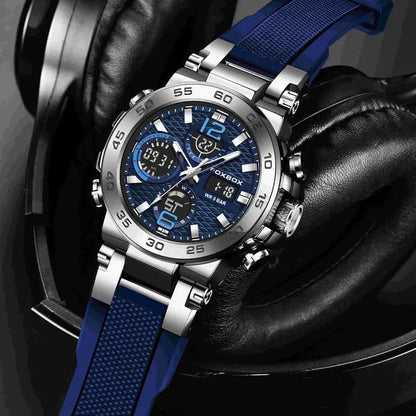 Rynx | Men's Waterproof Dual Display Digital Quartz Watch