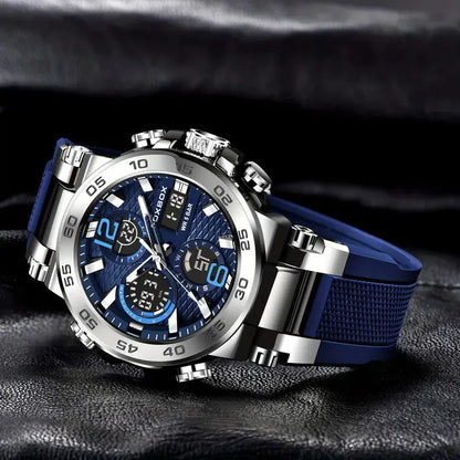 Rynx | Men's Waterproof Dual Display Digital Quartz Watch