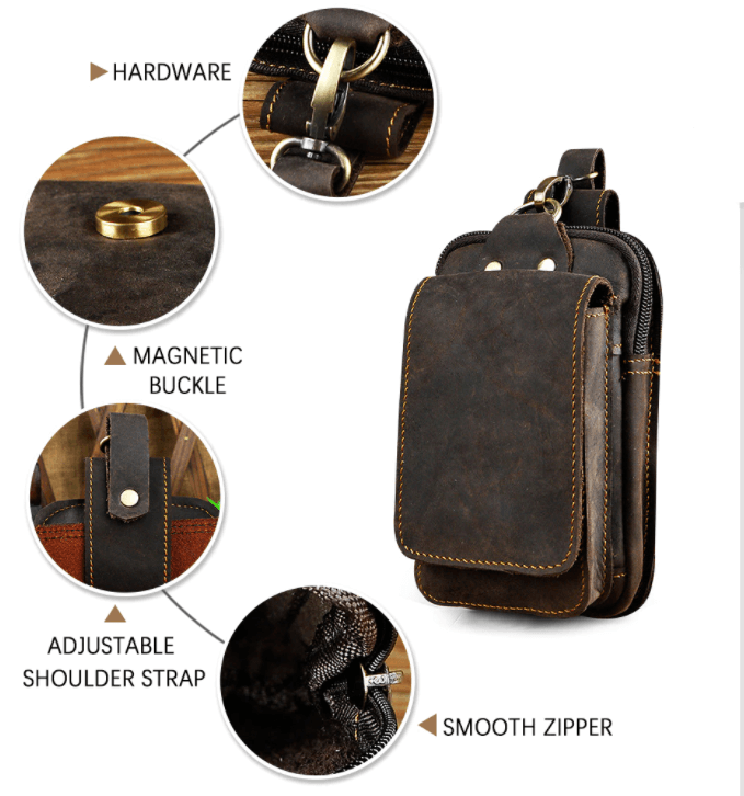 RYNX | Luxury Leather Hip Bag for Men