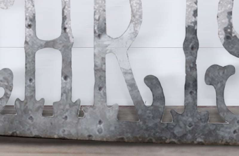Rynx | Rustic metal "Merry Christmas" table sign