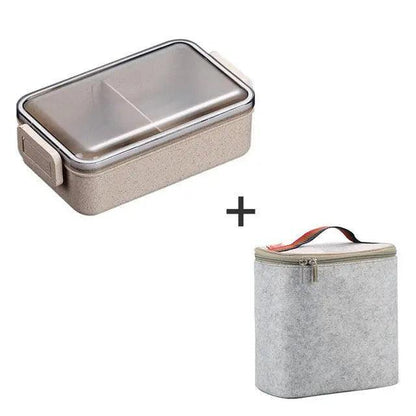 Rynx | Sustainable Wheat Straw Lunch Box with Cutlery: Your Eco-Friendly Eating Essential