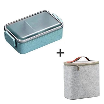 Rynx | Sustainable Wheat Straw Lunch Box with Cutlery: Your Eco-Friendly Eating Essential