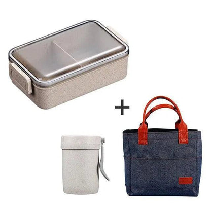 Rynx | Sustainable Wheat Straw Lunch Box with Cutlery: Your Eco-Friendly Eating Essential