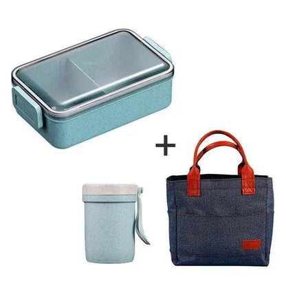 Rynx | Sustainable Wheat Straw Lunch Box with Cutlery: Your Eco-Friendly Eating Essential