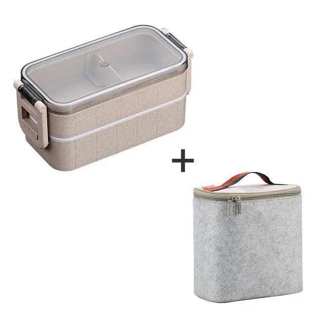 Rynx | Sustainable Wheat Straw Lunch Box with Cutlery: Your Eco-Friendly Eating Essential