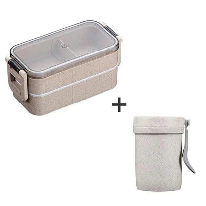 Rynx | Sustainable Wheat Straw Lunch Box with Cutlery: Your Eco-Friendly Eating Essential
