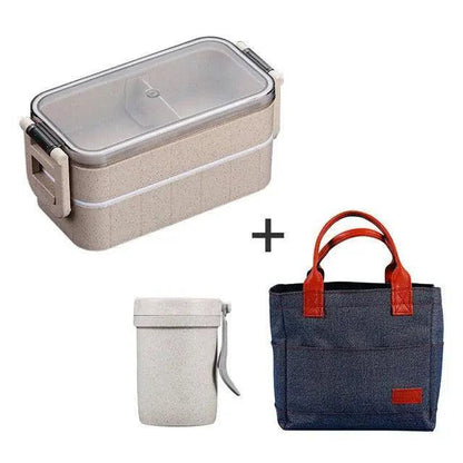 Rynx | Sustainable Wheat Straw Lunch Box with Cutlery: Your Eco-Friendly Eating Essential