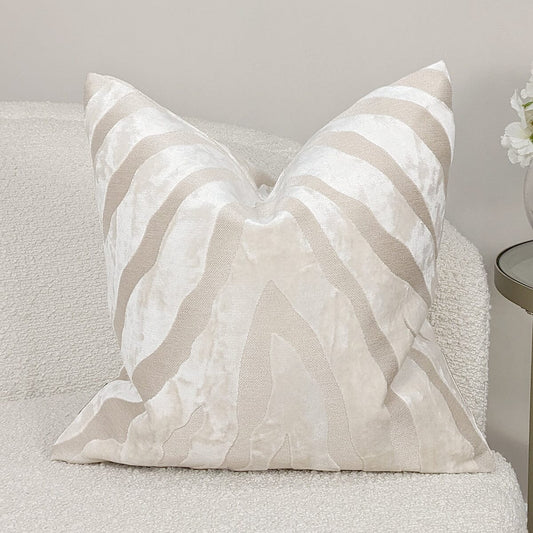 Rynx | Mimi Ivory Zebra Pattern Cushions - 43x43cm