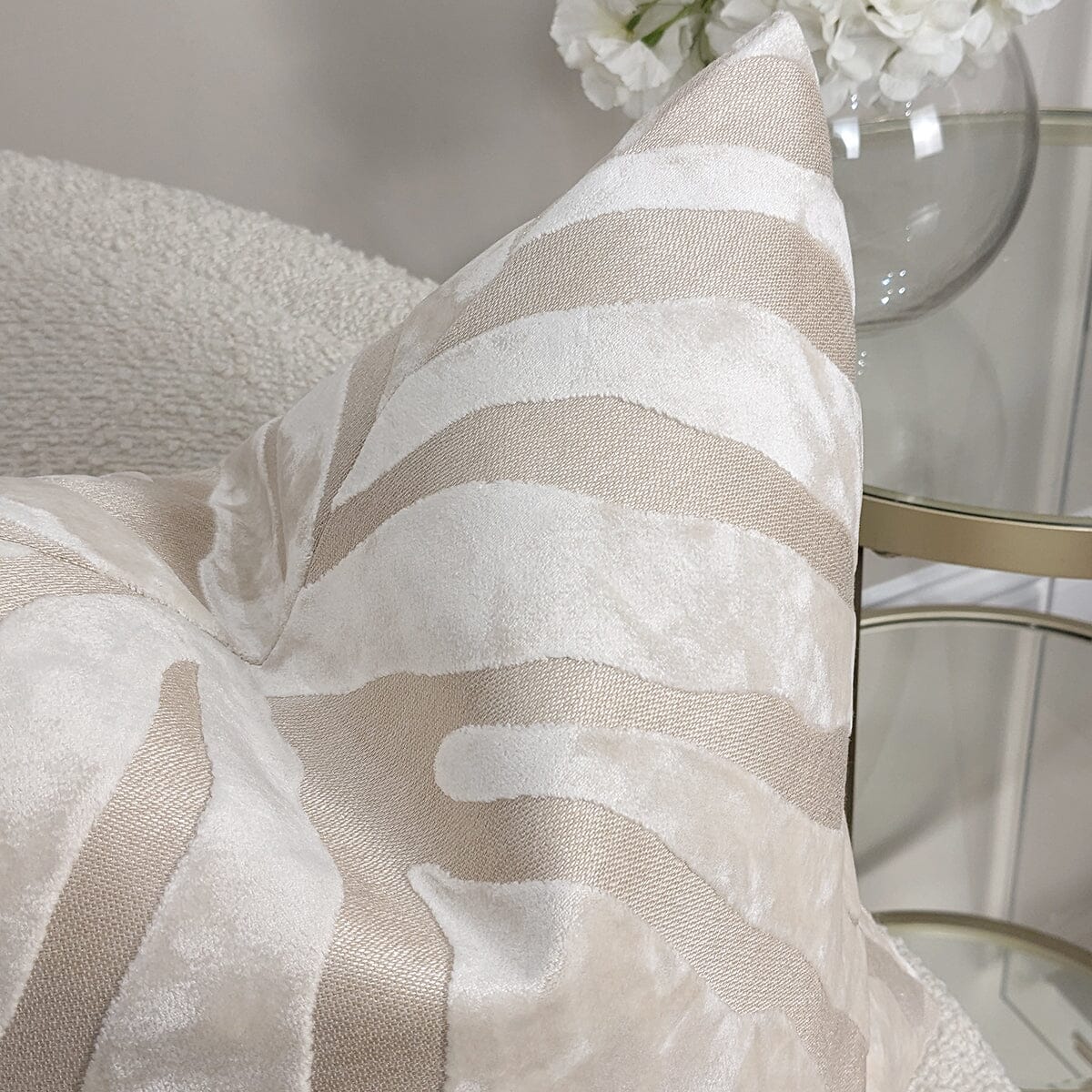 Rynx | Mimi Ivory Zebra Pattern Cushions - 43x43cm