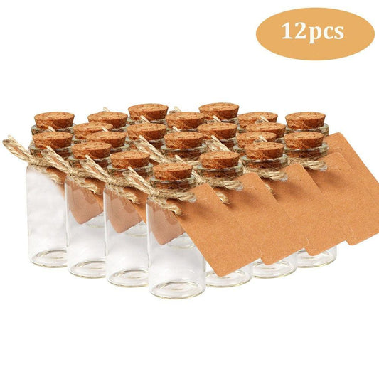 Rynx | Elegant Miniature Glass Bottle Set with Rustic Corks for Unforgettable Event Gifts