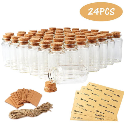 Rynx | Elegant Miniature Glass Bottle Set with Rustic Corks for Unforgettable Event Gifts