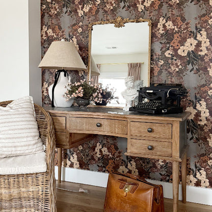 Rynx | Ornate golden floral rectangular mirror