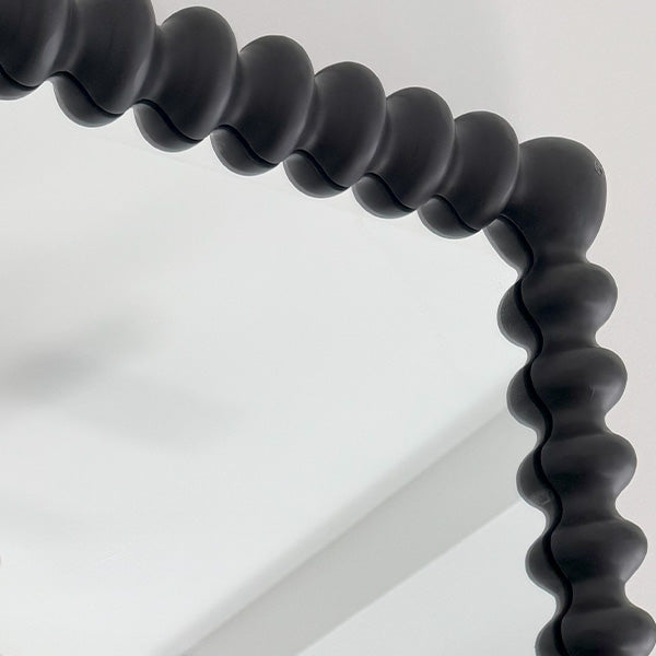 Rynx | Black Beaded Decorated Wooden Wall Mirror