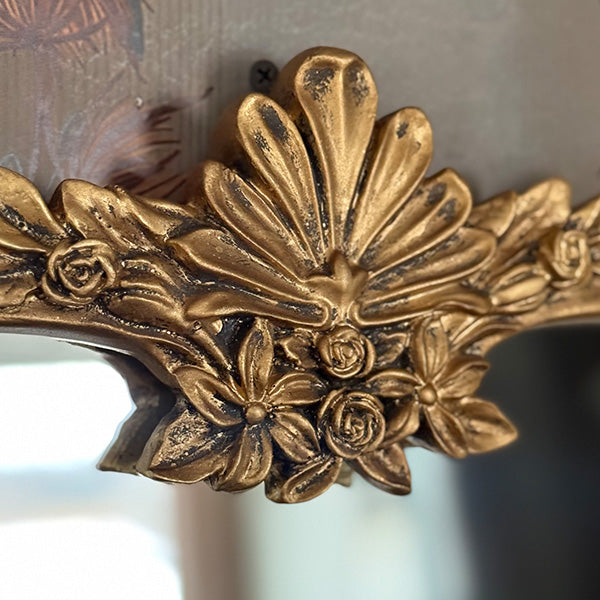 Rynx | Ornate golden floral rectangular mirror