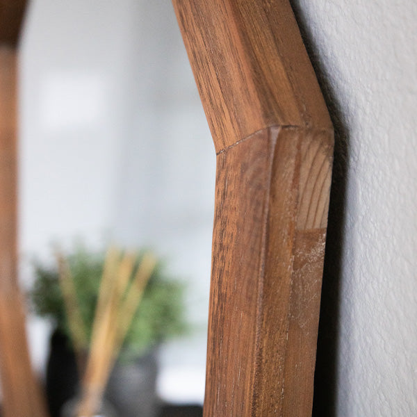 Rynx | Octagonal wooden frame mirror