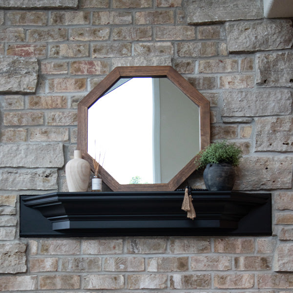 Rynx | Octagonal wooden frame mirror