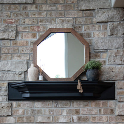 Rynx | Octagonal wooden frame mirror