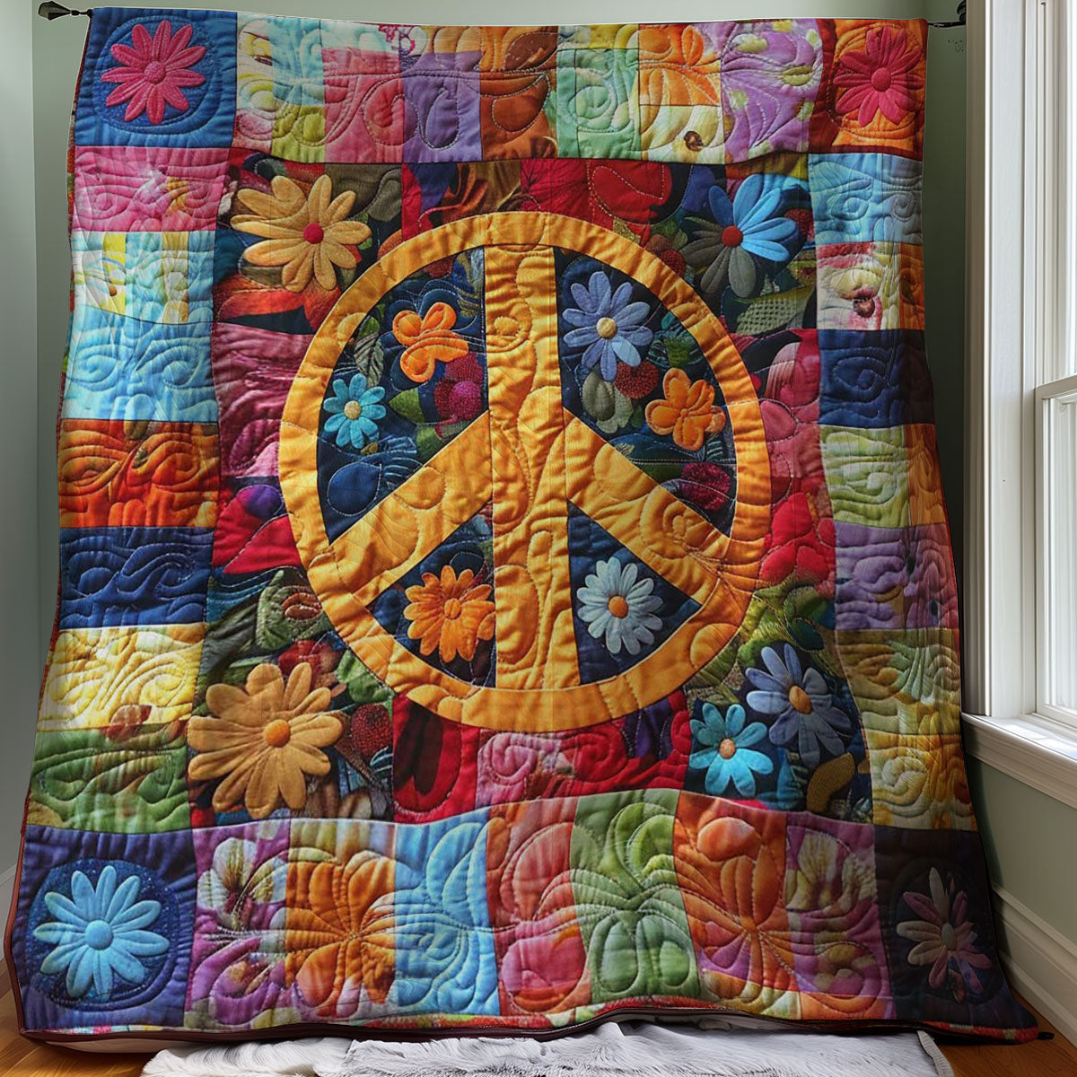 Rynx | Trippy Hippie Sign Quilt