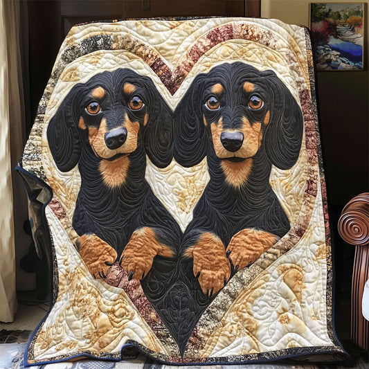 Rynx | Dachshund Be My Valentine Quilt