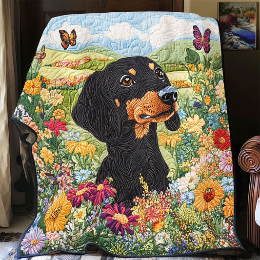 Rynx | Dachshund In The Garden Quilt