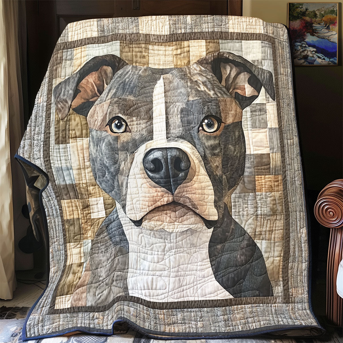 Rynx | Pitbull Portrait Quilt