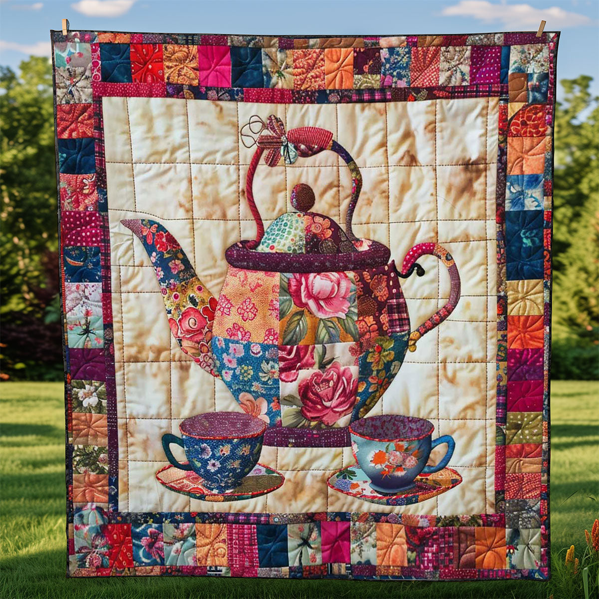 Rynx | Flower Patchwork Tea Service Blanket