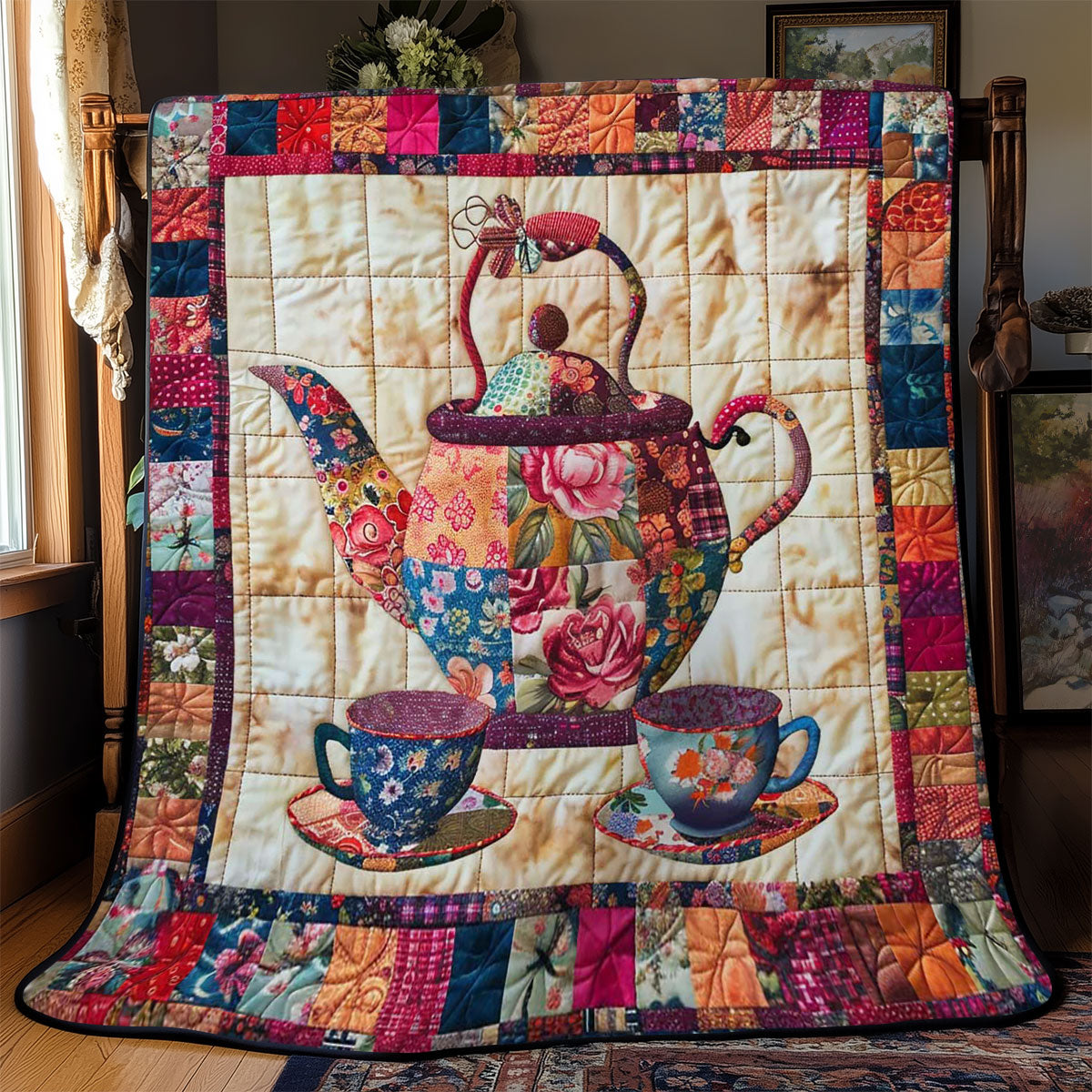 Rynx | Flower Patchwork Tea Service Blanket