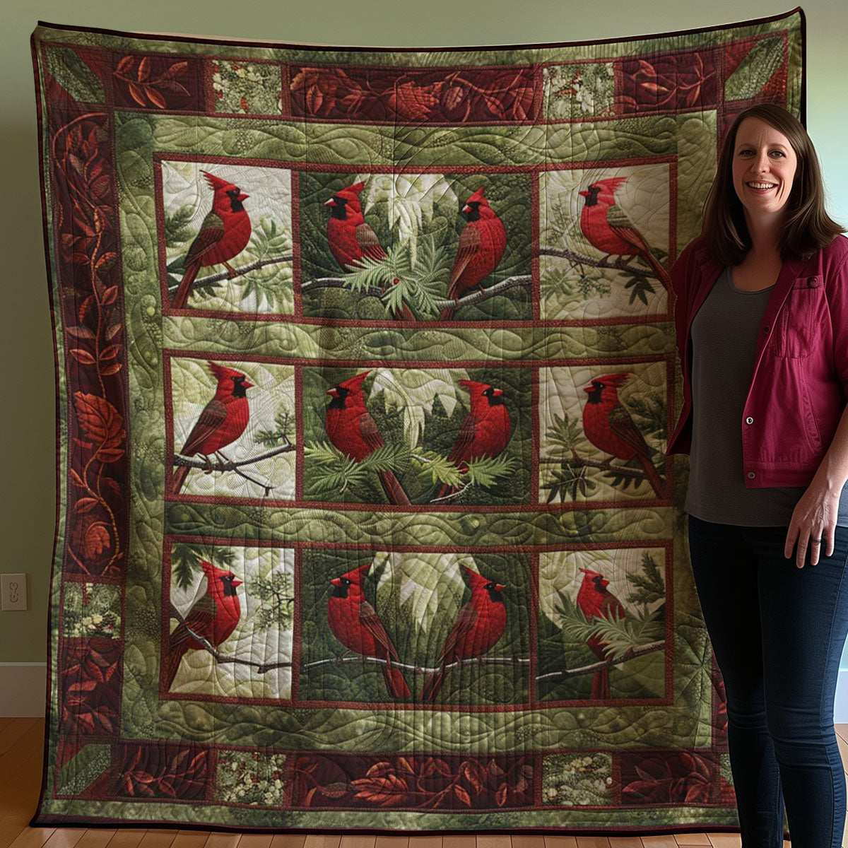 Rynx | Red Cardinal Quilt