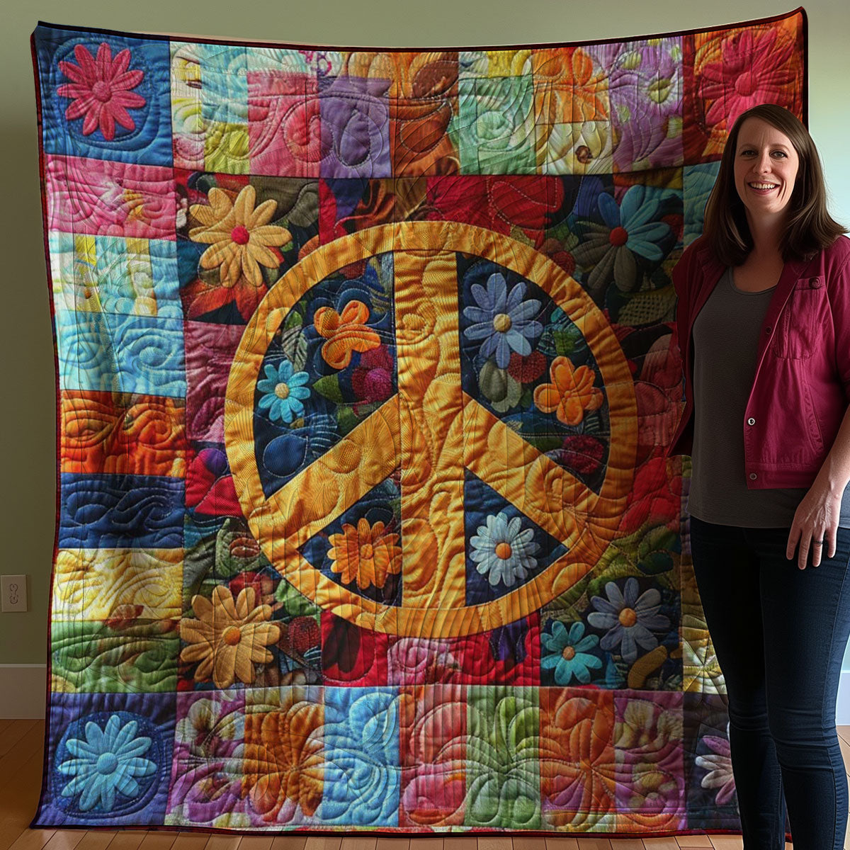 Rynx | Trippy Hippie Sign Quilt