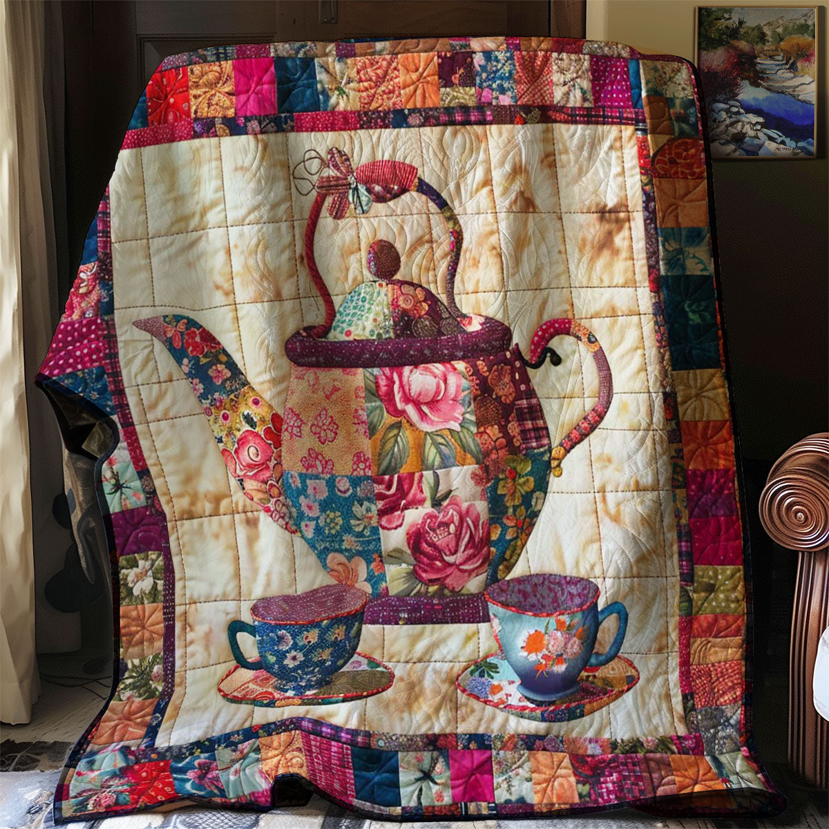 Rynx | Flower Patchwork Tea Service Blanket