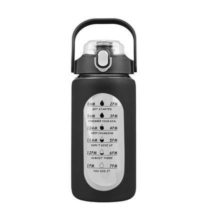 Rynx | Motivational Water Bottle Intake Tracker with Straw Time Marker Silicone Handle