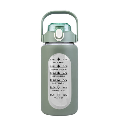 Rynx | Motivational Water Bottle Intake Tracker with Straw Time Marker Silicone Handle