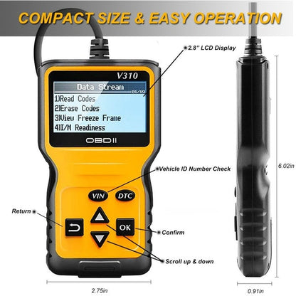 Rynx | MOTOPOWER MP69033 OBD2 Scanner Universal Car Engine Error Code Reader