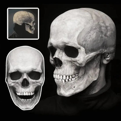 RYNX | Movable Jaw, Realistic Skull Mask For The Whole Head – Human Skeleton Mask For Halloween Parties