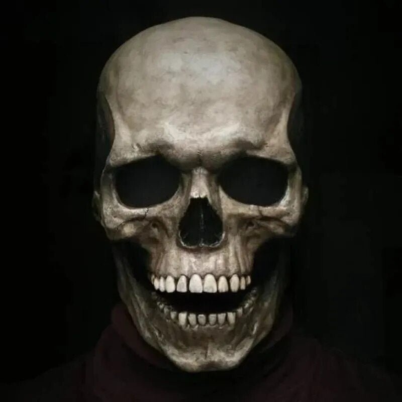 RYNX | Movable Jaw, Realistic Skull Mask For The Whole Head – Human Skeleton Mask For Halloween Parties